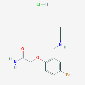 2-[4-Bromo-2-[(tert-butylamino)methyl]phenoxy]acetamide;hydrochloride