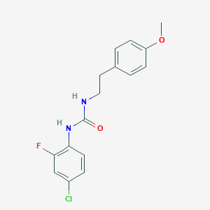 molecular formula C16H16ClFN2O2 B4826647 N-(4-CHLORO-2-FLUOROPHENYL)-N'-(4-METHOXYPHENETHYL)UREA 