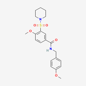 4-methoxy-N-(4-methoxybenzyl)-3-(piperidin-1-ylsulfonyl)benzamide