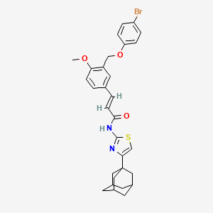 (E)-N-[4-(1-ADAMANTYL)-1,3-THIAZOL-2-YL]-3-{3-[(4-BROMOPHENOXY)METHYL]-4-METHOXYPHENYL}-2-PROPENAMIDE