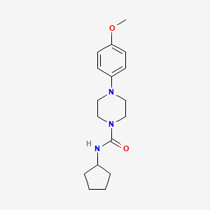 molecular formula C17H25N3O2 B4826722 N-cyclopentyl-4-(4-methoxyphenyl)-1-piperazinecarboxamide 