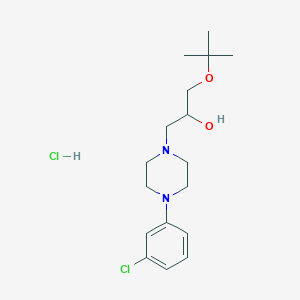 1-tert-butoxy-3-[4-(3-chlorophenyl)-1-piperazinyl]-2-propanol hydrochloride