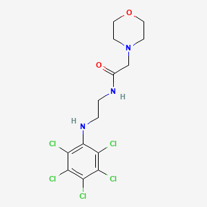 2-morpholin-4-yl-N-[2-(2,3,4,5,6-pentachloroanilino)ethyl]acetamide