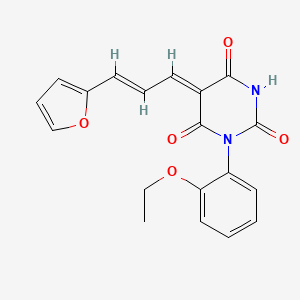 1-(2-ethoxyphenyl)-5-[3-(2-furyl)-2-propen-1-ylidene]-2,4,6(1H,3H,5H)-pyrimidinetrione