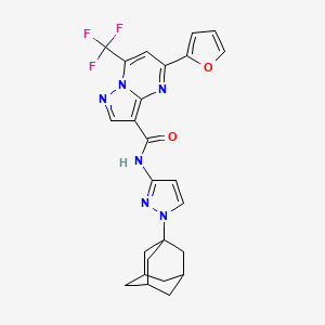 N~3~-[1-(1-ADAMANTYL)-1H-PYRAZOL-3-YL]-5-(2-FURYL)-7-(TRIFLUOROMETHYL)PYRAZOLO[1,5-A]PYRIMIDINE-3-CARBOXAMIDE