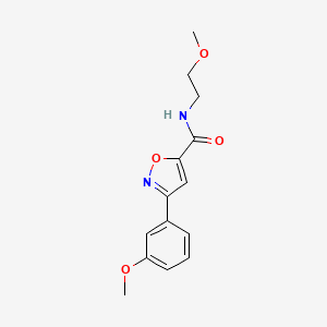 N-(2-methoxyethyl)-3-(3-methoxyphenyl)-1,2-oxazole-5-carboxamide