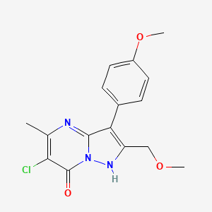 6-chloro-2-(methoxymethyl)-3-(4-methoxyphenyl)-5-methylpyrazolo[1,5-a]pyrimidin-7(4H)-one