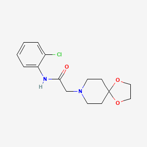 molecular formula C15H19ClN2O3 B4826847 N-(2-chlorophenyl)-2-(1,4-dioxa-8-azaspiro[4.5]dec-8-yl)acetamide 