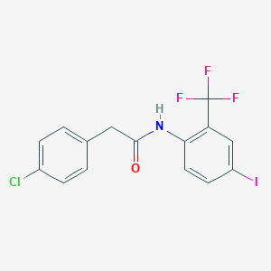 2-(4-chlorophenyl)-N-[4-iodo-2-(trifluoromethyl)phenyl]acetamide