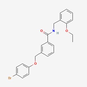 molecular formula C23H22BrNO3 B4826880 3-[(4-bromophenoxy)methyl]-N-[(2-ethoxyphenyl)methyl]benzamide 