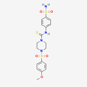 N-[4-(aminosulfonyl)phenyl]-4-[(4-methoxyphenyl)sulfonyl]-1-piperazinecarbothioamide