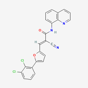 2-cyano-3-[5-(2,3-dichlorophenyl)-2-furyl]-N-8-quinolinylacrylamide