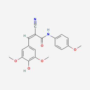 (Z)-2-cyano-3-(4-hydroxy-3,5-dimethoxyphenyl)-N-(4-methoxyphenyl)prop-2-enamide