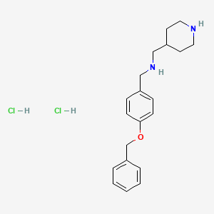 molecular formula C20H28Cl2N2O B4827010 [4-(benzyloxy)benzyl](4-piperidinylmethyl)amine dihydrochloride 