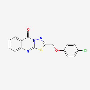 molecular formula C16H10ClN3O2S B4827021 2-[(4-chlorophenoxy)methyl]-5H-[1,3,4]thiadiazolo[2,3-b]quinazolin-5-one 