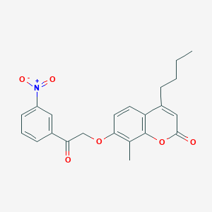 4-butyl-8-methyl-7-[2-(3-nitrophenyl)-2-oxoethoxy]-2H-chromen-2-one