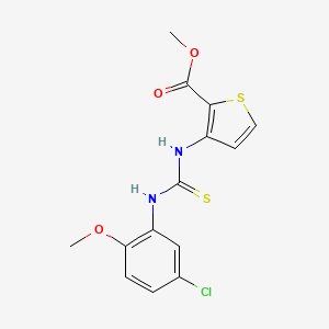 methyl 3-({[(5-chloro-2-methoxyphenyl)amino]carbonothioyl}amino)-2-thiophenecarboxylate