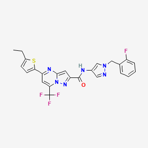 5-(5-ethyl-2-thienyl)-N-[1-(2-fluorobenzyl)-1H-pyrazol-4-yl]-7-(trifluoromethyl)pyrazolo[1,5-a]pyrimidine-2-carboxamide