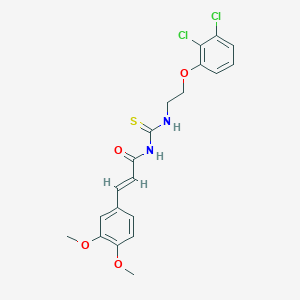 N-({[2-(2,3-dichlorophenoxy)ethyl]amino}carbonothioyl)-3-(3,4-dimethoxyphenyl)acrylamide