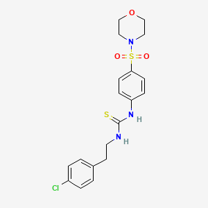 molecular formula C19H22ClN3O3S2 B4827065 N-[2-(4-chlorophenyl)ethyl]-N'-[4-(4-morpholinylsulfonyl)phenyl]thiourea 