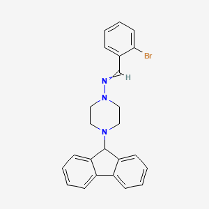 N-(2-bromobenzylidene)-4-(9H-fluoren-9-yl)-1-piperazinamine