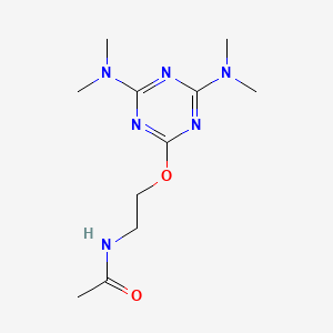 N-(2-{[4,6-bis(dimethylamino)-1,3,5-triazin-2-yl]oxy}ethyl)acetamide