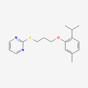 2-[3-(5-methyl-2-propan-2-ylphenoxy)propylsulfanyl]pyrimidine