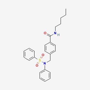 N-pentyl-4-{[phenyl(phenylsulfonyl)amino]methyl}benzamide