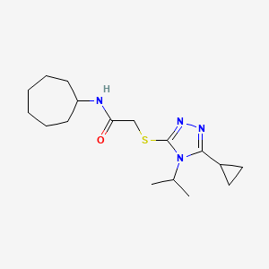 N-CYCLOHEPTYL-2-[(5-CYCLOPROPYL-4-ISOPROPYL-4H-1,2,4-TRIAZOL-3-YL)SULFANYL]ACETAMIDE