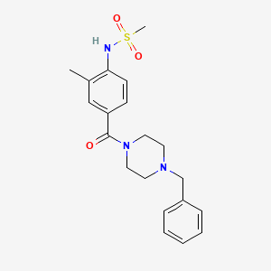 N-{4-[(4-benzyl-1-piperazinyl)carbonyl]-2-methylphenyl}methanesulfonamide