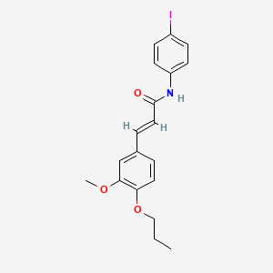 (2E)-N-(4-iodophenyl)-3-(3-methoxy-4-propoxyphenyl)prop-2-enamide