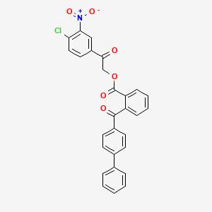 molecular formula C28H18ClNO6 B4827121 2-(4-chloro-3-nitrophenyl)-2-oxoethyl 2-(4-biphenylylcarbonyl)benzoate 