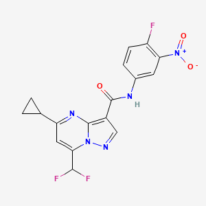 5-cyclopropyl-7-(difluoromethyl)-N-(4-fluoro-3-nitrophenyl)pyrazolo[1,5-a]pyrimidine-3-carboxamide