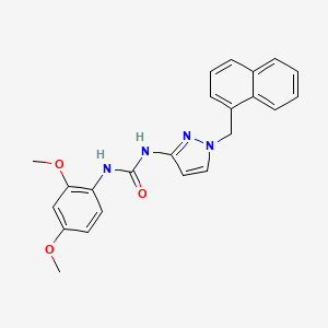 molecular formula C23H22N4O3 B4827136 N-(2,4-dimethoxyphenyl)-N'-[1-(1-naphthylmethyl)-1H-pyrazol-3-yl]urea 