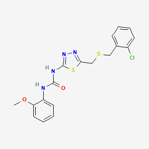 N-(5-{[(2-chlorobenzyl)thio]methyl}-1,3,4-thiadiazol-2-yl)-N'-(2-methoxyphenyl)urea