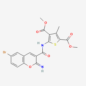 dimethyl 5-{[(6-bromo-2-imino-2H-chromen-3-yl)carbonyl]amino}-3-methyl-2,4-thiophenedicarboxylate