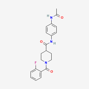 N-[4-(acetylamino)phenyl]-1-(2-fluorobenzoyl)-4-piperidinecarboxamide