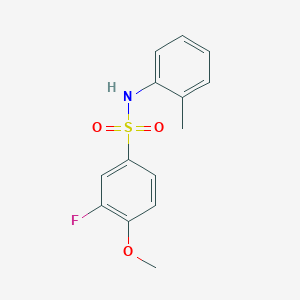 3-fluoro-4-methoxy-N-(2-methylphenyl)benzenesulfonamide