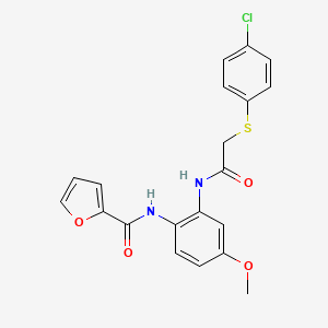 N-[2-({[(4-chlorophenyl)thio]acetyl}amino)-4-methoxyphenyl]-2-furamide