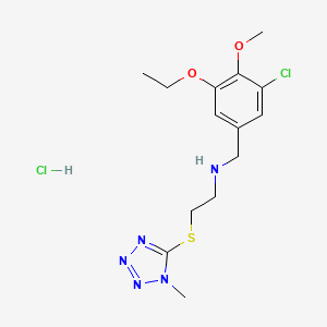 N-[(3-chloro-5-ethoxy-4-methoxyphenyl)methyl]-2-(1-methyltetrazol-5-yl)sulfanylethanamine;hydrochloride