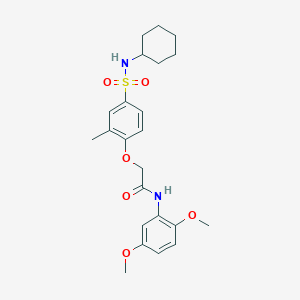 2-[4-(cyclohexylsulfamoyl)-2-methylphenoxy]-N-(2,5-dimethoxyphenyl)acetamide