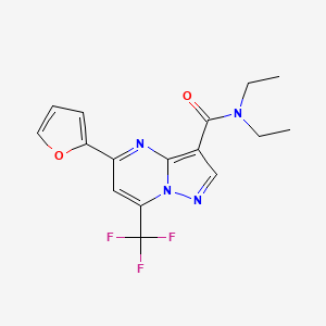 N,N-diethyl-5-(2-furyl)-7-(trifluoromethyl)pyrazolo[1,5-a]pyrimidine-3-carboxamide