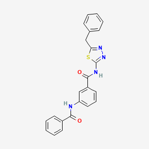 molecular formula C23H18N4O2S B4827297 3-benzamido-N-(5-benzyl-1,3,4-thiadiazol-2-yl)benzamide 