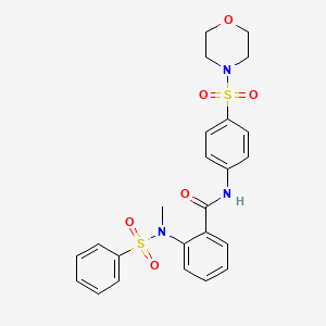 2-[methyl(phenylsulfonyl)amino]-N-[4-(4-morpholinylsulfonyl)phenyl]benzamide