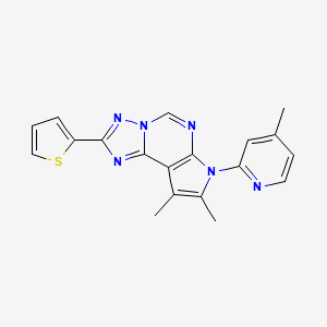 8,9-dimethyl-7-(4-methyl-2-pyridinyl)-2-(2-thienyl)-7H-pyrrolo[3,2-e][1,2,4]triazolo[1,5-c]pyrimidine