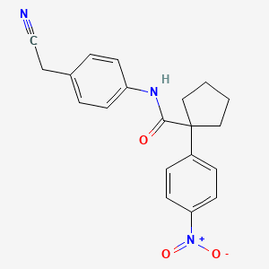 N-[4-(cyanomethyl)phenyl]-1-(4-nitrophenyl)cyclopentane-1-carboxamide