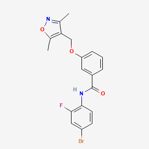 molecular formula C19H16BrFN2O3 B4827334 N-(4-bromo-2-fluorophenyl)-3-[(3,5-dimethyl-1,2-oxazol-4-yl)methoxy]benzamide 