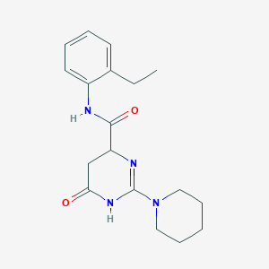 N-(2-ethylphenyl)-6-oxo-2-(piperidin-1-yl)-3,4,5,6-tetrahydropyrimidine-4-carboxamide