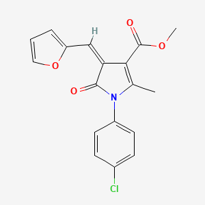 methyl (4Z)-1-(4-chlorophenyl)-4-(furan-2-ylmethylidene)-2-methyl-5-oxo-4,5-dihydro-1H-pyrrole-3-carboxylate