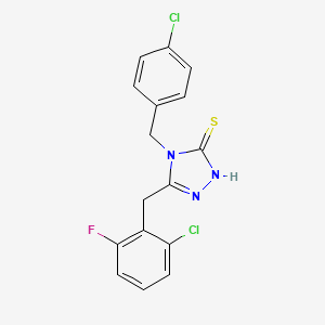 4-(4-chlorobenzyl)-5-(2-chloro-6-fluorobenzyl)-4H-1,2,4-triazole-3-thiol